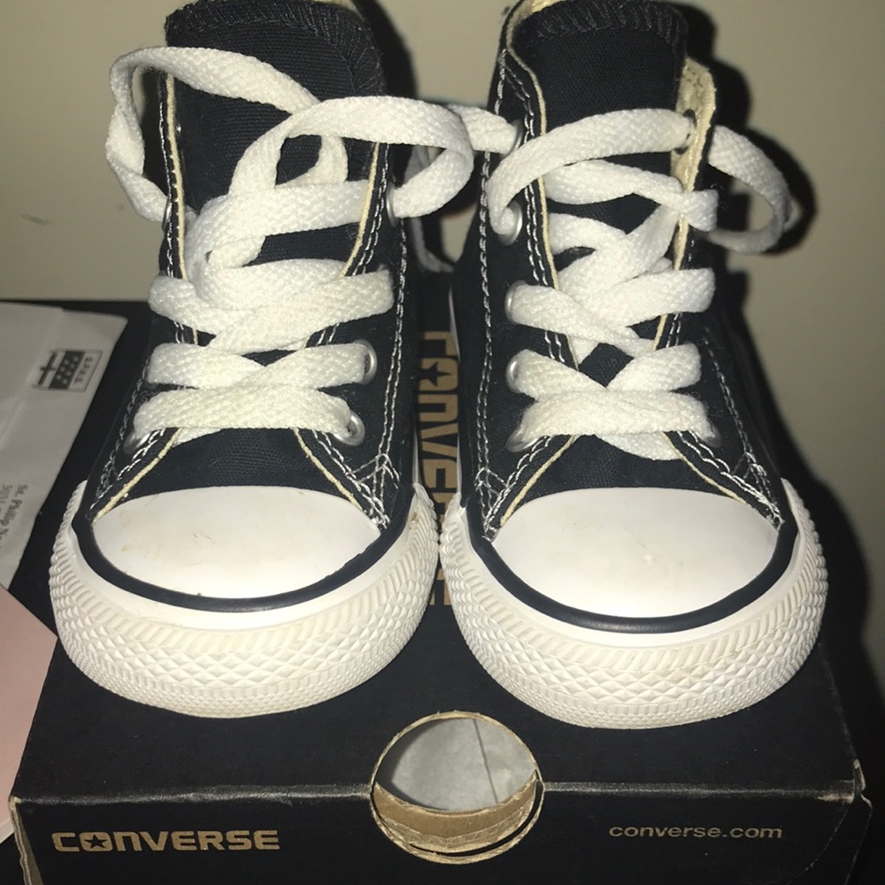 White and Black Converse (infant)